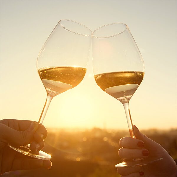 Romantische Tage, 2 Gläser Wein